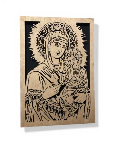 Alternative view of Tablou Lemn Maica Domnului 2D